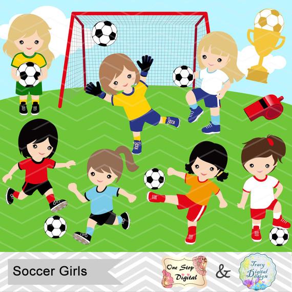 Digital Girls Soccer Clipart, Girl Soccer Digital Clip Art, Sport Clipart,  Girls Sport Clip Art, Sport Girls Clipart, Soccer Clipart 0257.