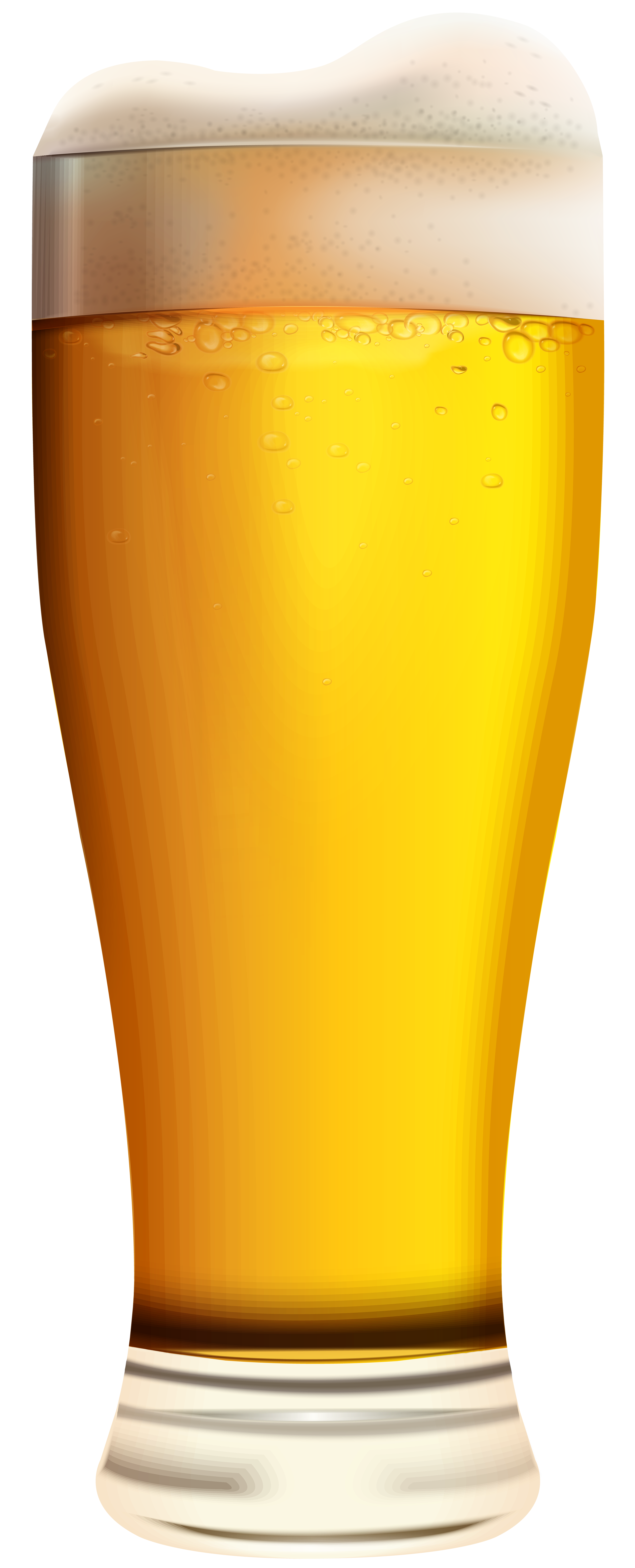 Glass of Light Beer PNG Clip Art Image.