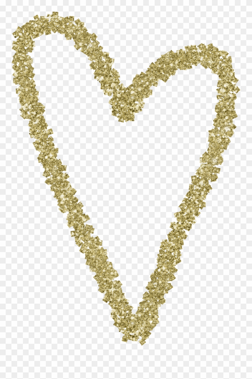 Gold Glitter Heart 7.