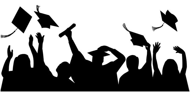 Graduation Silhouette Clip Art.