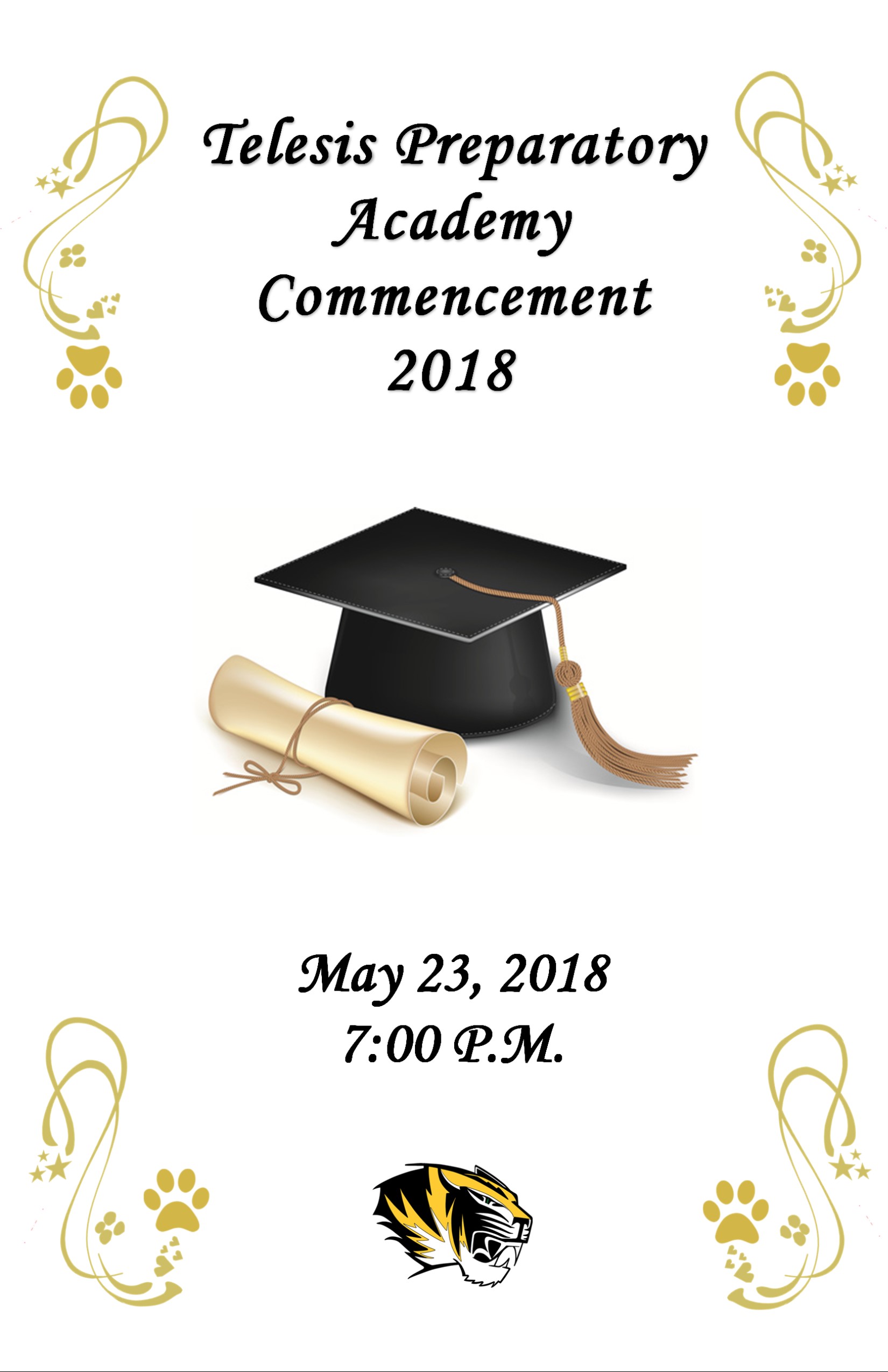 2018 Graduation Tonight at 7pm (downloadable program).