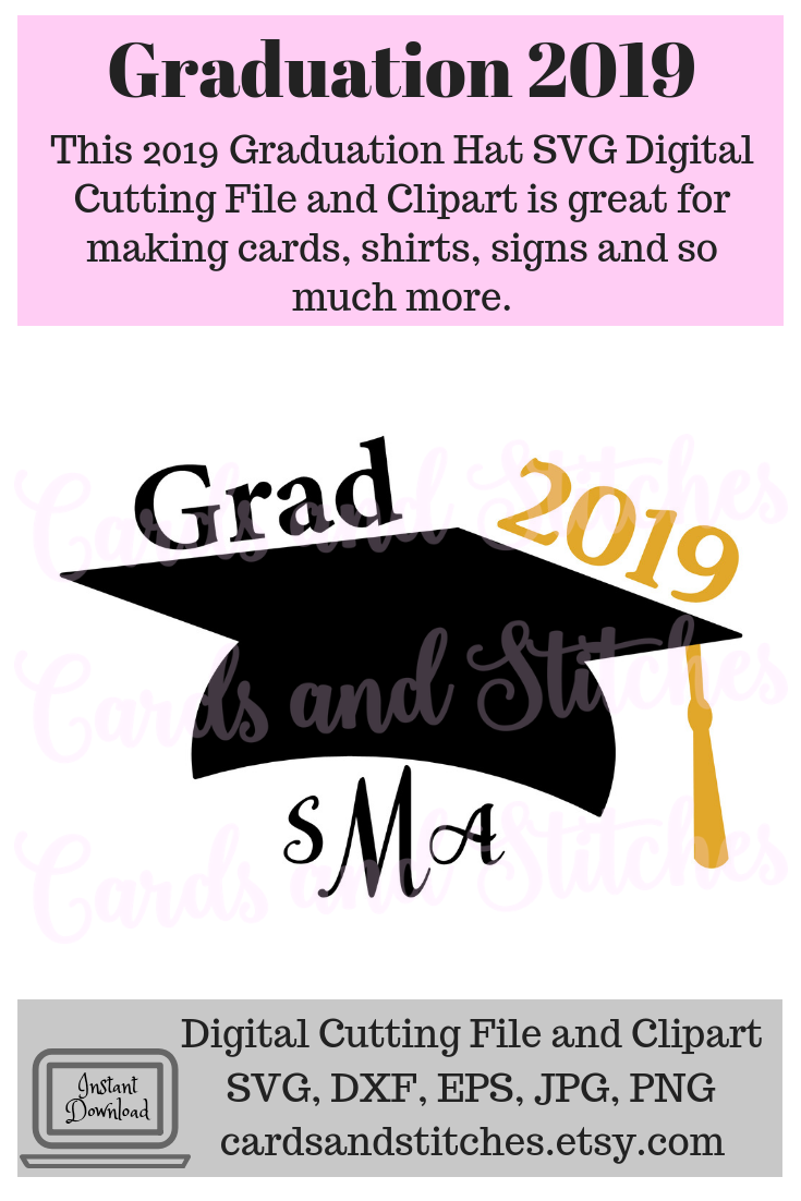 This Graduation Hat 2019 Monograms SVG Digital Cutting File is.