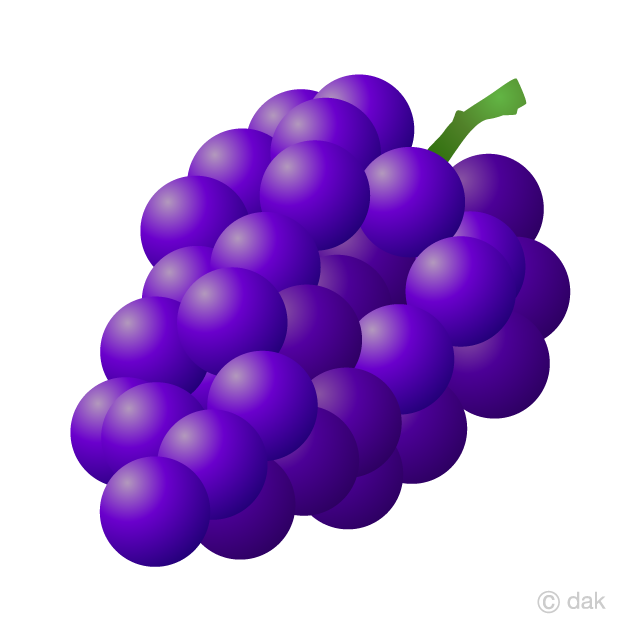 Grape Clipart Free Picture｜Illustoon.