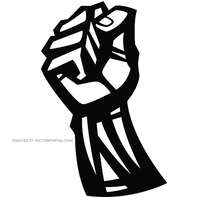 Fist Graphic Clip Art Free Vector.