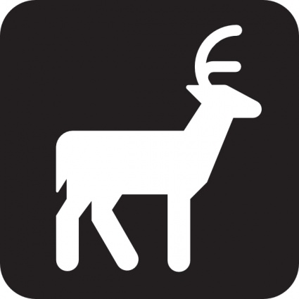 Sign Black Map Symbols Road Other Animal Viewing Dear Grazer clip.