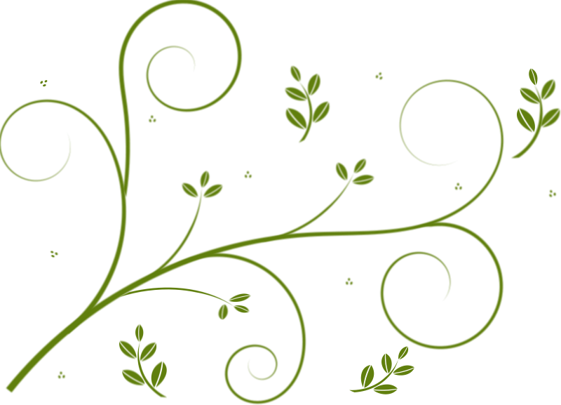 Free Clipart: Winding lines and leaves.