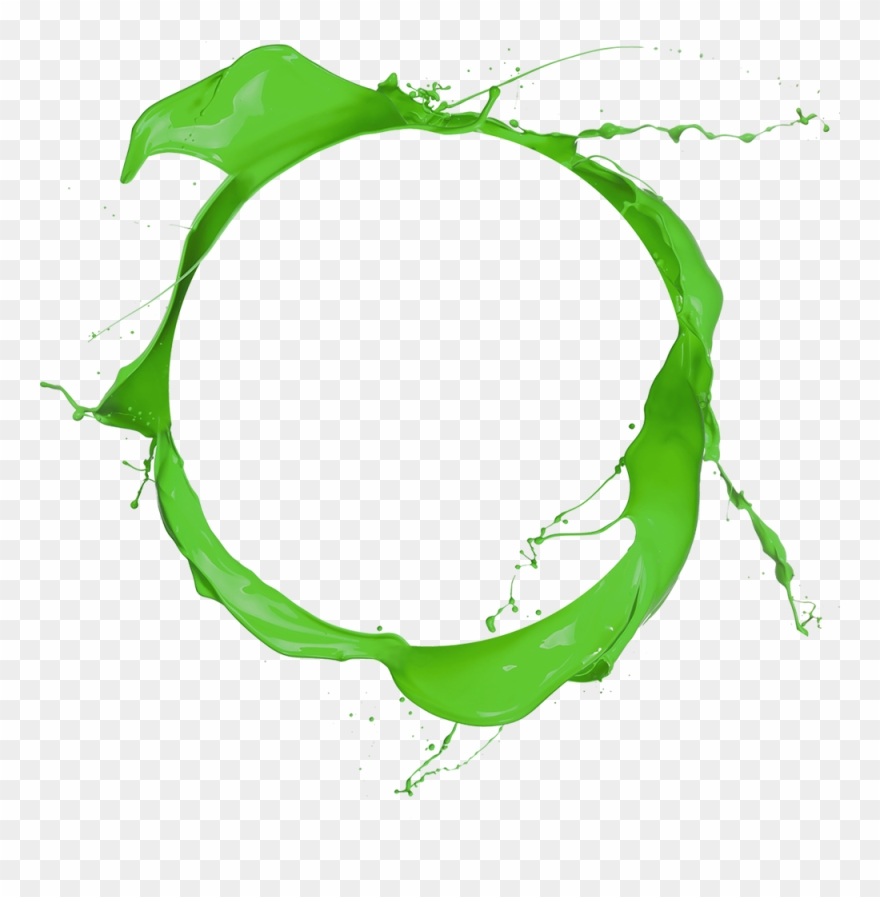 Green Paint Splatter Png For Kids.