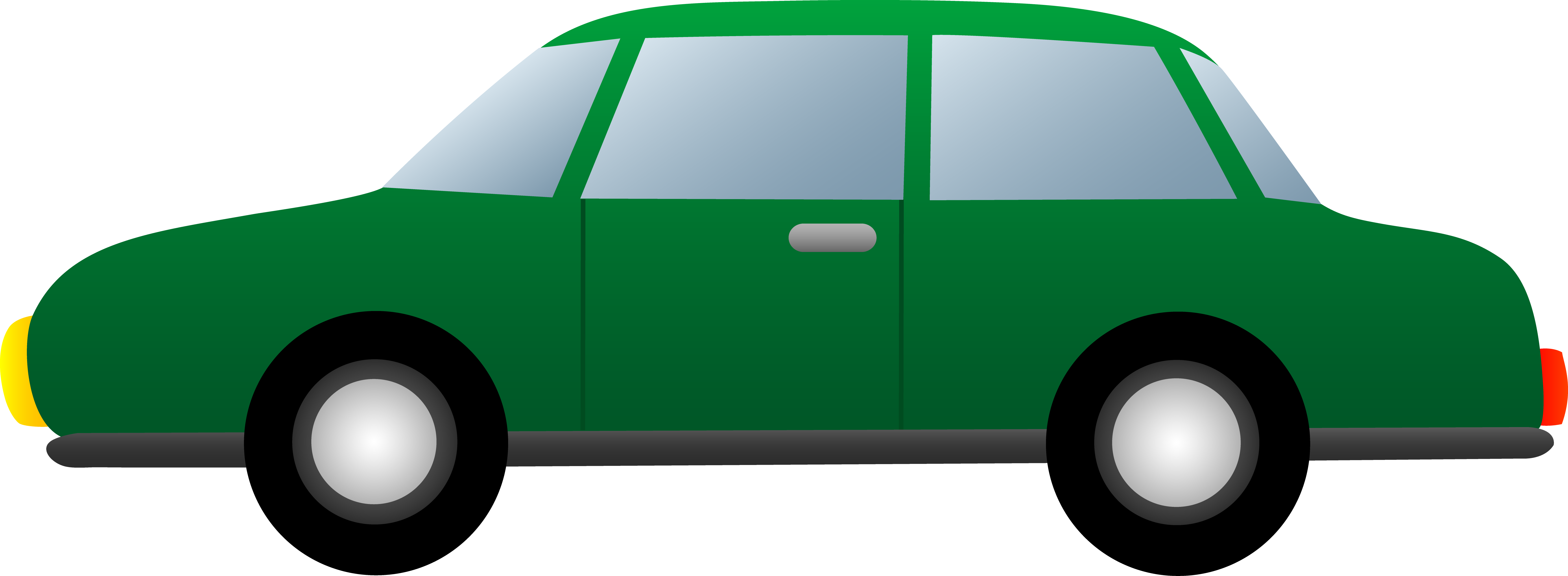 Simple Green Car Free clipart free image.