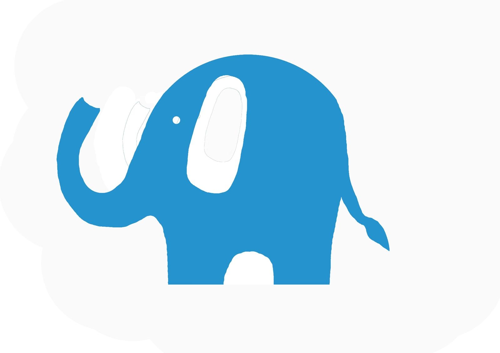 Baby Elephant Clipart Outline.