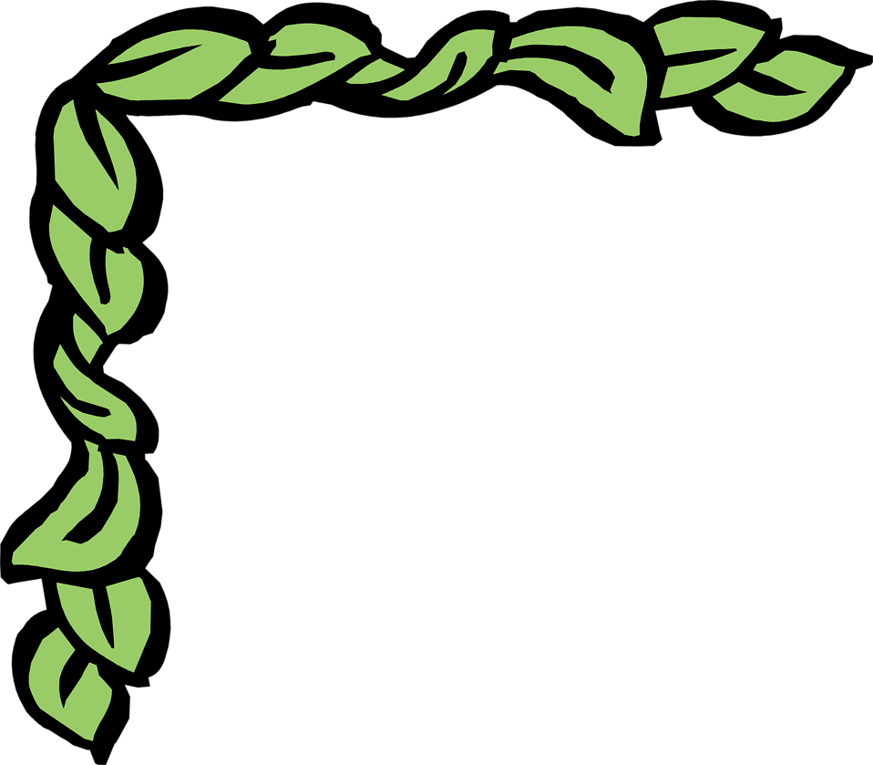 Green Leaves Border Clip Art.