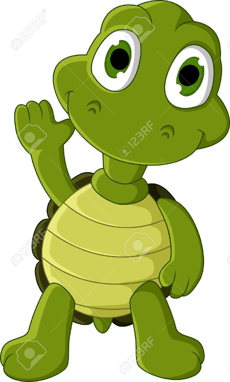 Cute Green Turtle Cartoon Royalty Free Cliparts, Vectors, And.