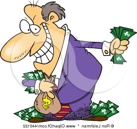 Greedy Person Clipart.