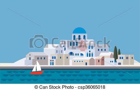 Greek island Vector Clipart Royalty Free. 533 Greek island clip.