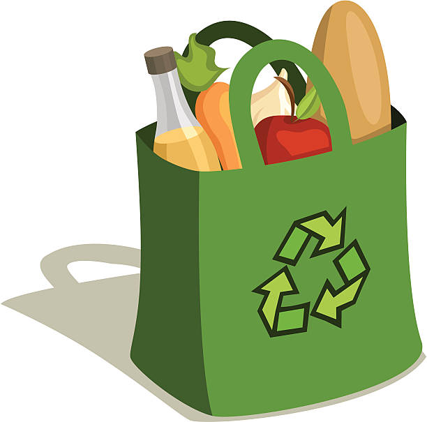 Best Reusable Grocery Bag Illustrations, Royalty.