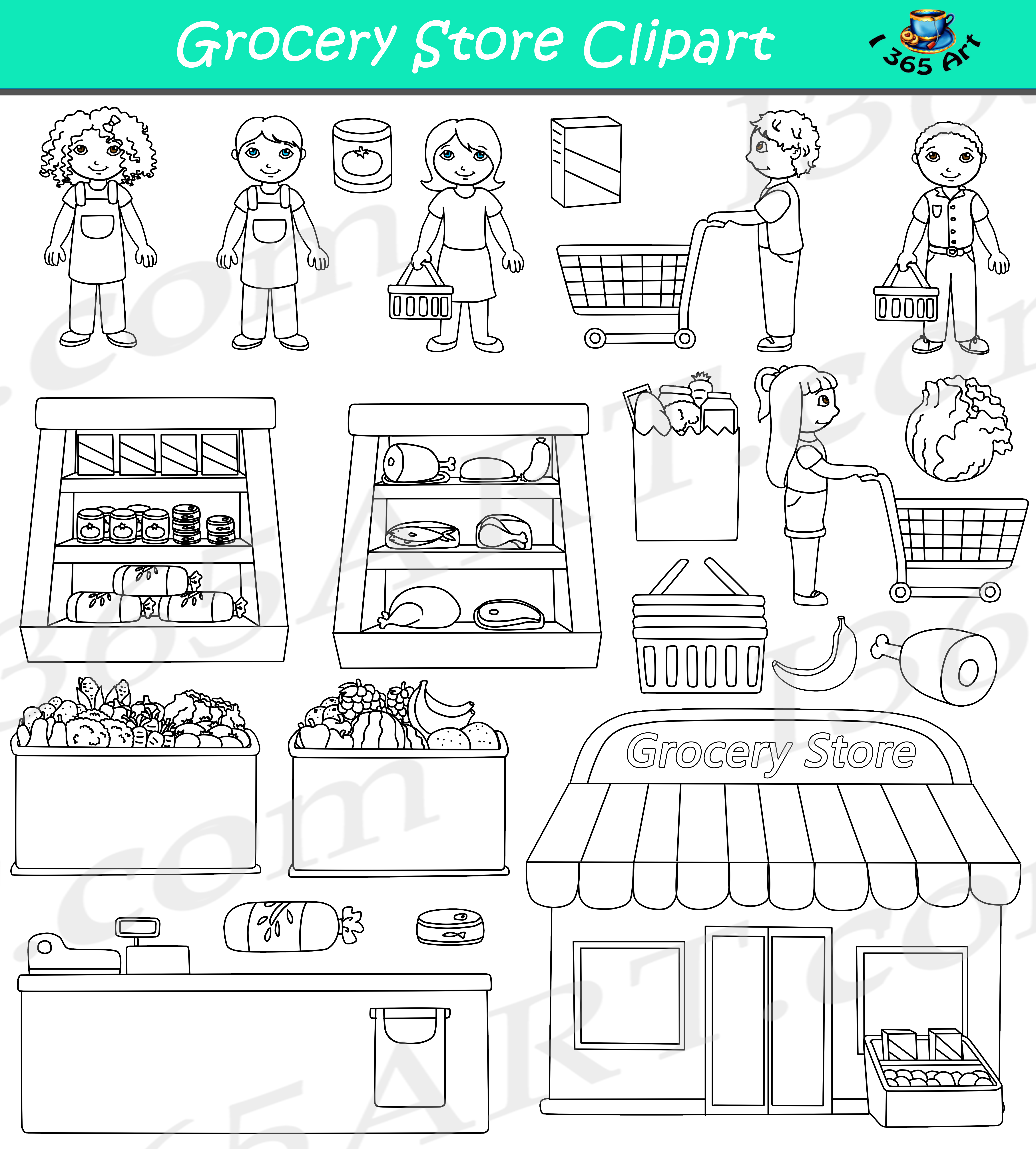 Grocery Store Clipart.