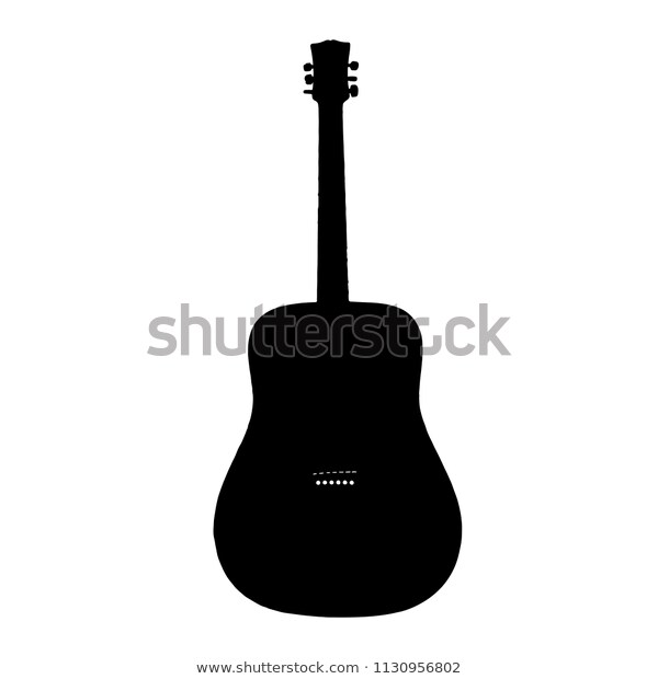 Guitar Clip Art Silhouette Design By Stock Vector (Royalty Free.