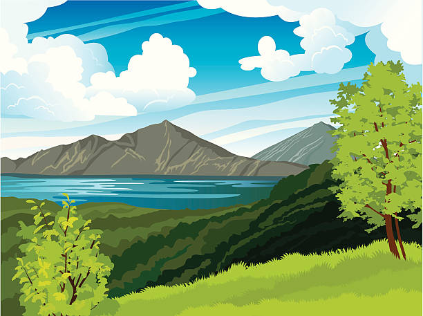 Gunung Batur Clip Art, Vector Images & Illustrations.