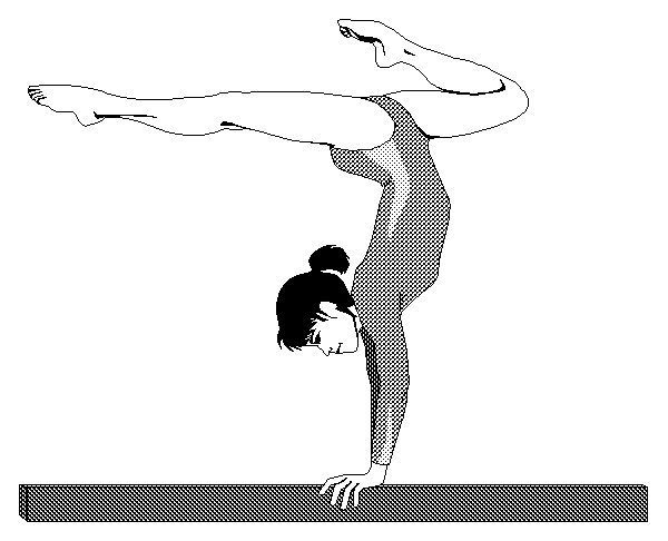 Gymnastics Clipart Black And White.