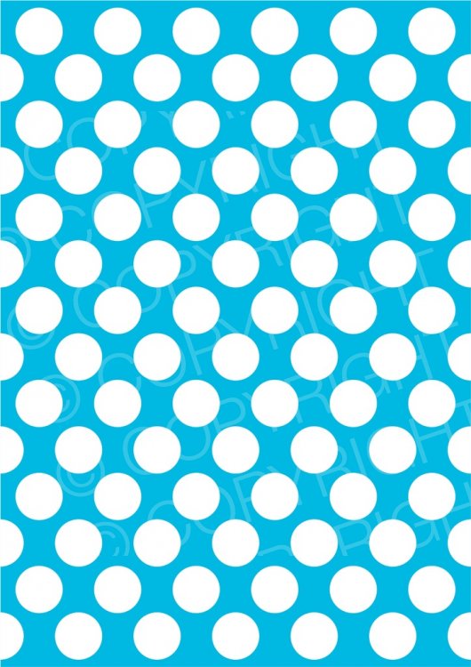 White Polka Dots on Blue Prawny Scrapbooking Background Clip Art.