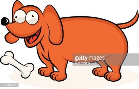 Dog and Bone Clipart Image.