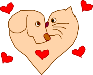 Dog And Cat Heart Clip Art at Clker.com.