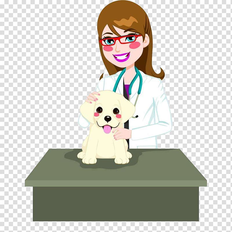 Veterinarian illustration, Dog Cat Veterinarian Illustration.