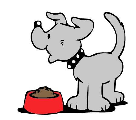 Dog Eating Homework Clipart.