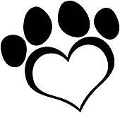 Dog paw print Clip Art Royalty Free. 555 dog paw print.