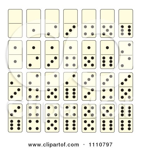 Clipart Dominoes Game Tiles.