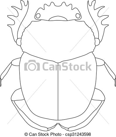 EPS Vectors of scarab. Geotrupidae dor.