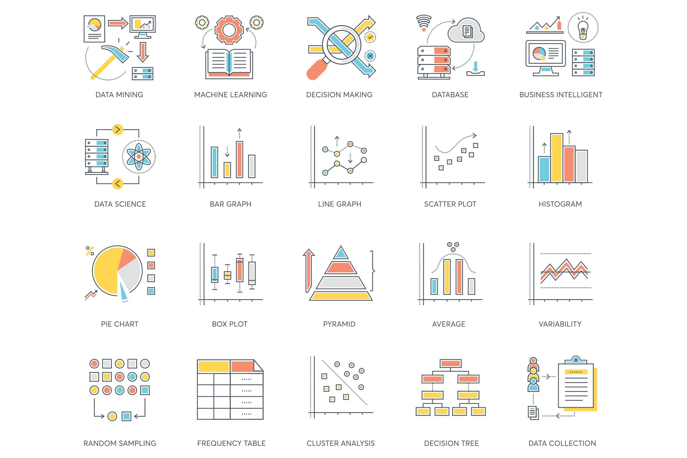 73 Data Analytics Icons.