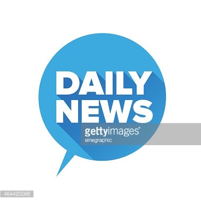 Daily news label vector Clipart Image.