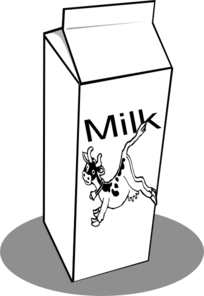 Black And White Clipart Milk.