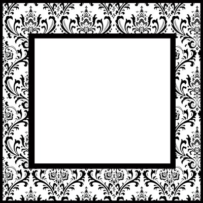 Damask Frame Clipart.