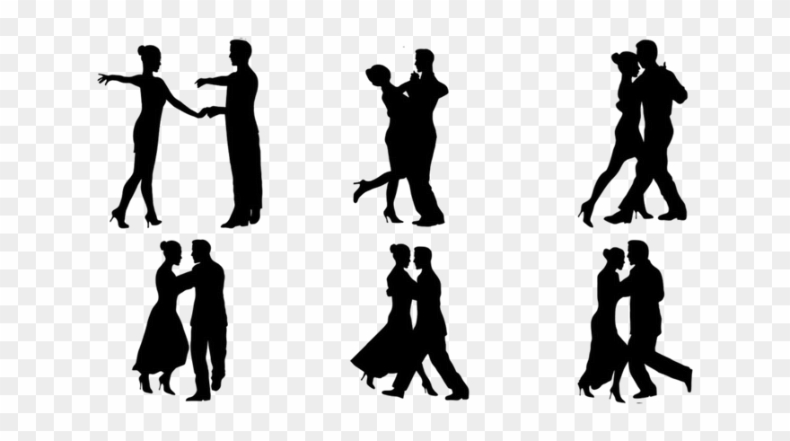 Sillhouettes Of Various Dancing Figures.