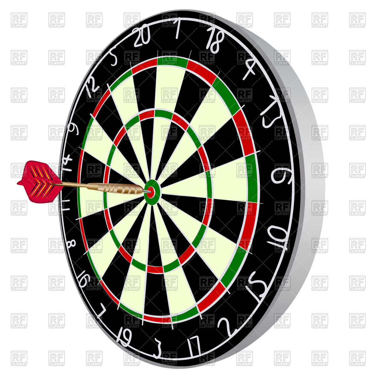 Color Darts aim with darts Stock Vector Image.