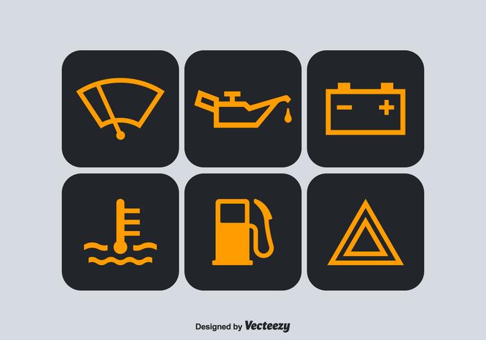 Free Car Dashboard Vector Symbols.