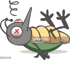 Dead Bug Stock Vector.