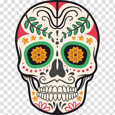 Paper Mexico Calavera Symbol Death, symbol transparent.