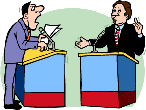 Student debate clipart.