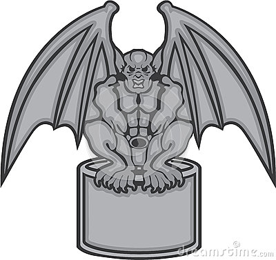 Stone Gargoyle Stock Illustrations.