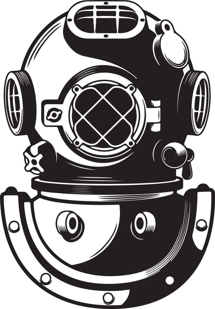 Scuba Drawing Helmet.