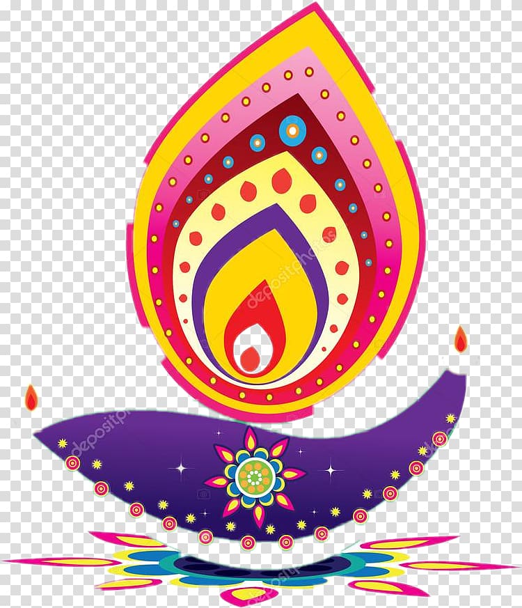 Multicolored , Diwali Diya , Diwali transparent background.