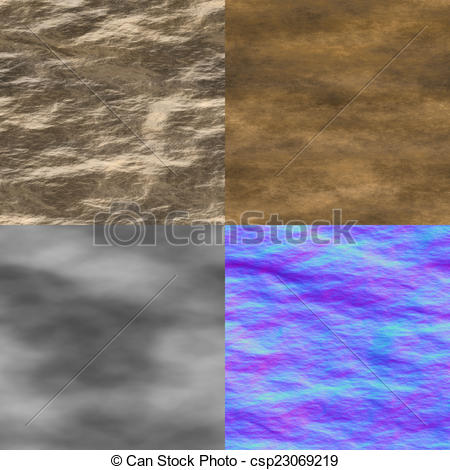 Clipart of Wet stone seamless generated texture (with diffuse.