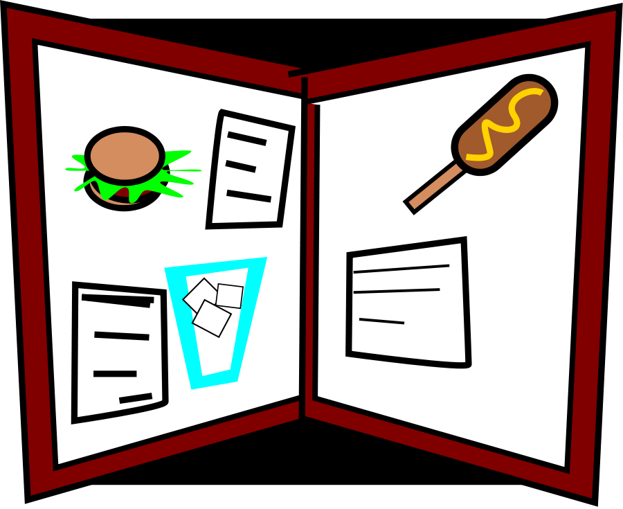 Dinner Menu Clipart.