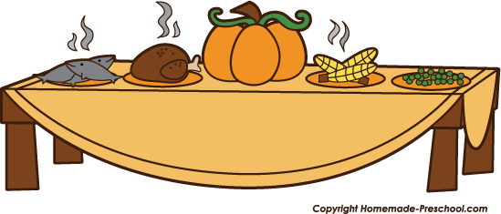 1307 Thanksgiving Dinner free clipart.