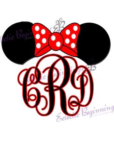 Super cute monogram Mickey or Minnie for your Disney Magic Band.