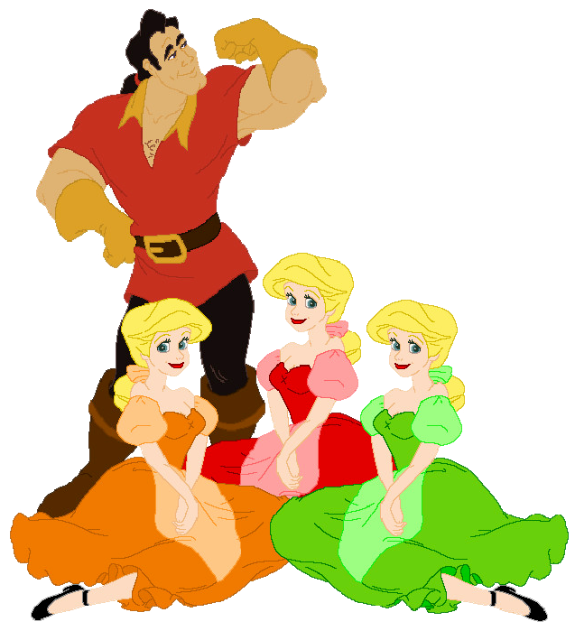 Beauty & the Beast Group Clipart.