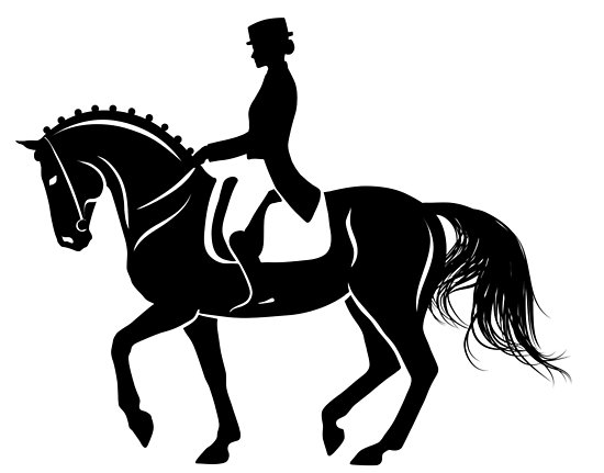 Dressage Horse Silhouette.