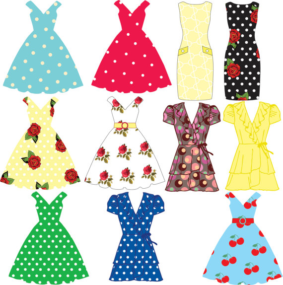 Dresses Clip Art.